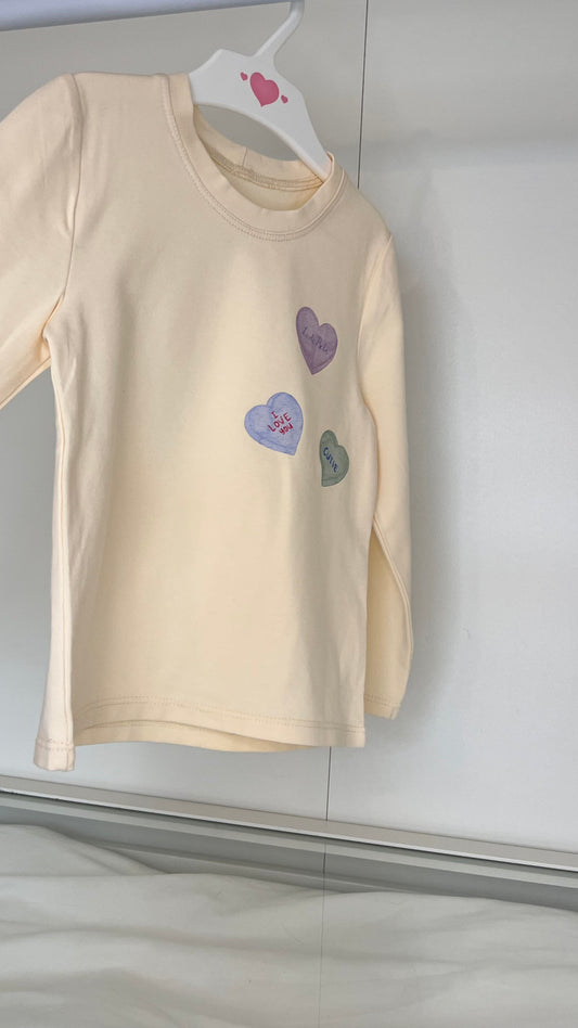 Koszulka z długim rękawem Serca